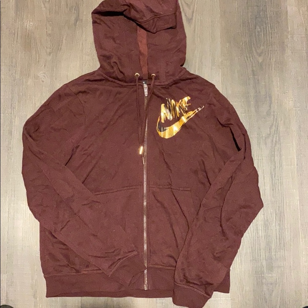 NIKE ZIP UP HOODIE! MAROON